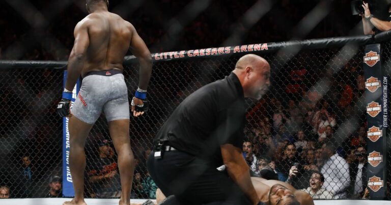 UFC full fight video: Francis Ngannou takes out Alistair Overeem with monster uppercut