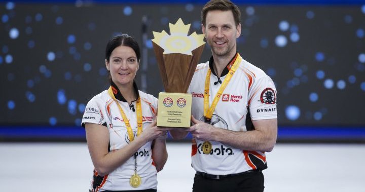 Gushue, Einarson win Canadian mixed doubles curling championship in Calgary