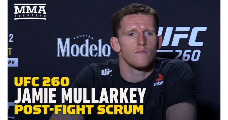 Video: Jamie Mullarkey ‘will literally fight anyone’ after UFC 260 KO win over Khama Worthy