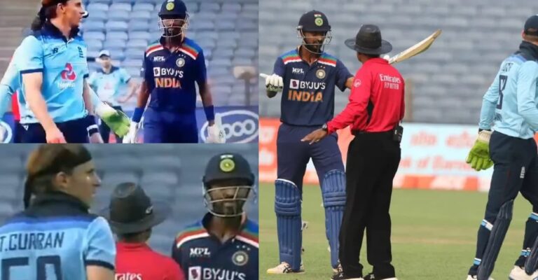 WATCH – Krunal Pandya engages in a heated exchange with Tom Curran during 1st ODI