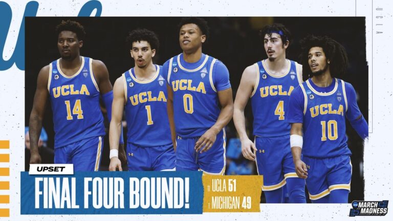 UCLA survives Michigan, 51-49, to advance to the Final Four