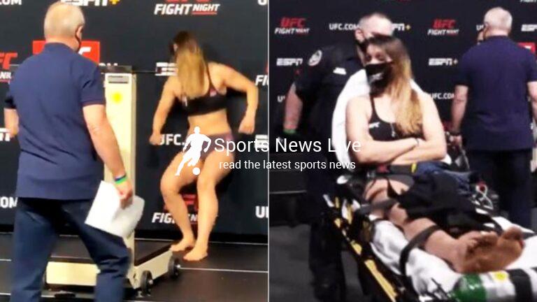 UFC Fight Night drama as Julija Stoliarenko is stretchered off after frightening weigh-in incident