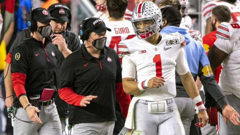 Ohio State football coach Ryan Day says QB Justin Fields ‘checks all the boxes’ as NFL prospect