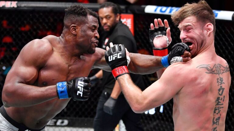 Francis Ngannou wins UFC heavyweight title with devastating knockout of Stipe Miocic