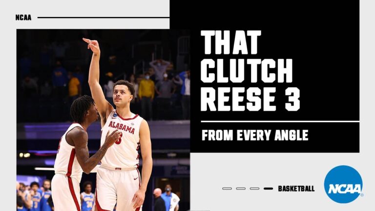 Watch Alex Reese’s clutch 3-pointer from every angle