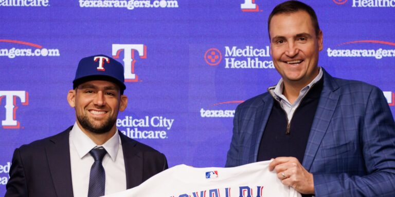 Nathan Eovaldi introduced by Rangers