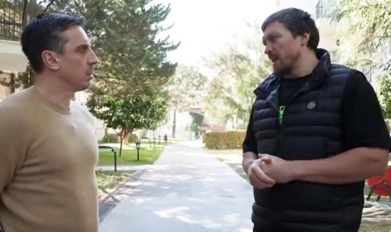 Neville hails ‘special man’ Usyk as they discuss Ukraine war and Fury | Boxing | Sport