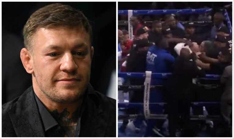 Conor McGregor called for back up after riot at Floyd Mayweather fight | Boxing | Sport