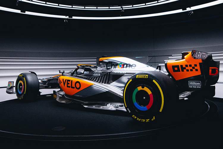 McLaren tips hat to past with chrome livery for Silverstone