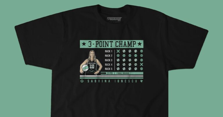 WNBA: Buy new Sabrina Ionescu 3-point champ shirt!