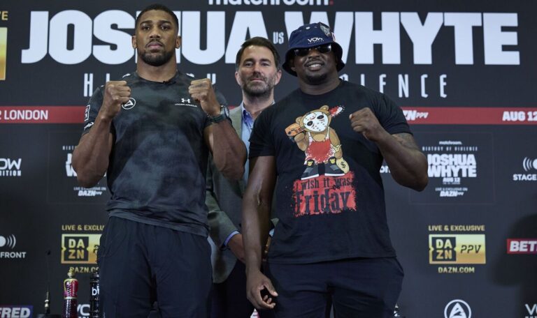 =Anthony Joshua vs Dillian Whyte cancelled as The Body Snatcher fails drugs test | Boxing | Sport