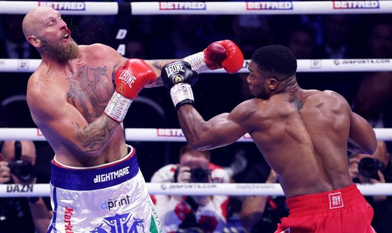 Anthony Joshua viciously knocks out Robert Helenius with Finn given oxygen on canvas | Boxing | Sport