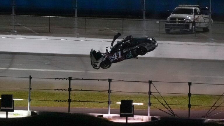 Daytona International Speedway paved over grass after violent Ryan Preece flip