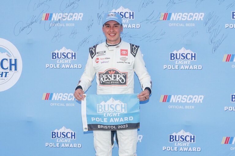 Bell beats Hamlin for Bristol Cup pole in all-JGR front row