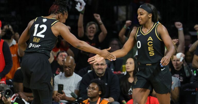 WNBA Finals: Las Vegas Aces’ second-half spectacle leads to Game 1 win