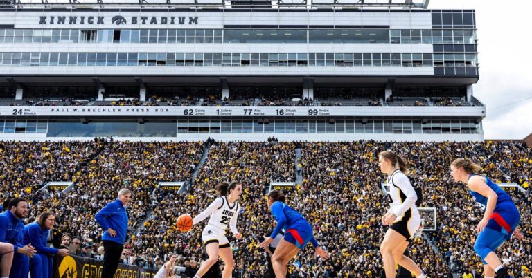 Iowa, Caitlin Clark make herstory with the Crossover at Kinnick