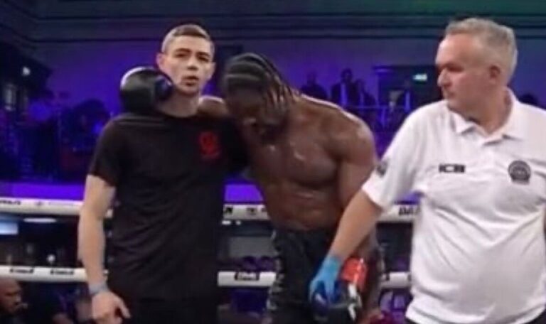Misfits Boxing star collapses from exhaustion and leaves ring on stretcher after win | Boxing | Sport