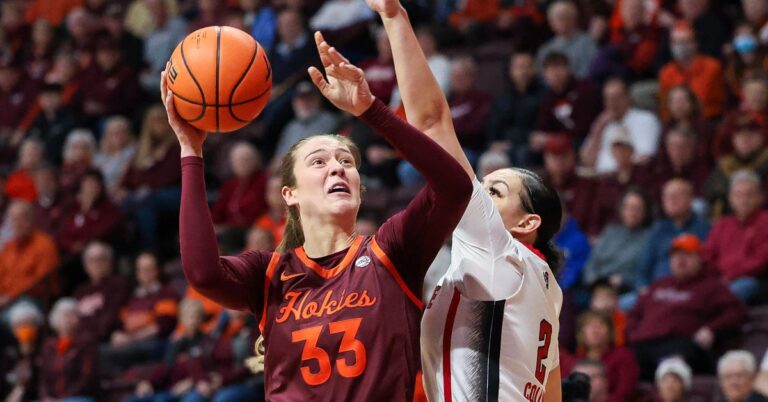 NCAAW: No. 13 Virginia Tech tops No. 3 NC State in the final second